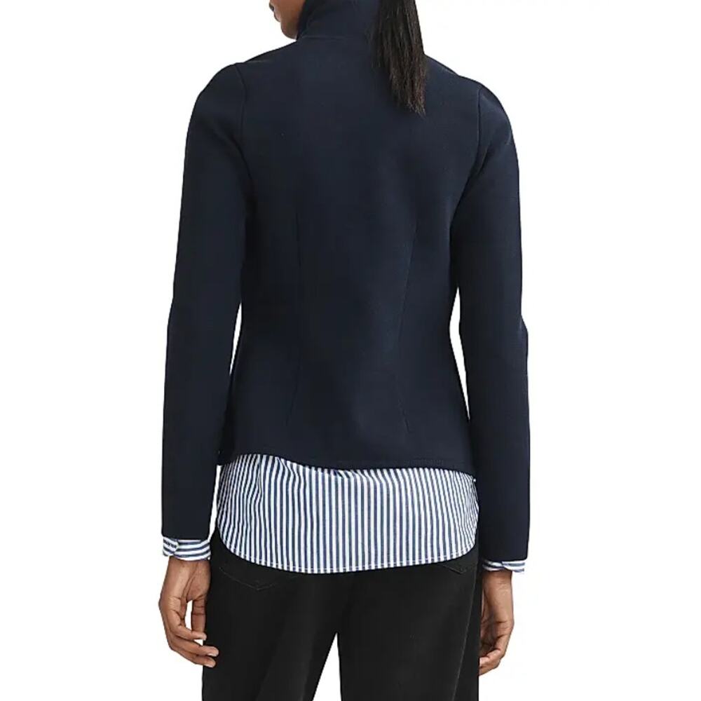 Rag & Bone Women Navy Merino Wool Knit Alex Slim Front Button Blazer Size S - Picture 3 of 11